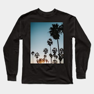 Palm trees, Tropical landscape palms, Sky, Nature print Long Sleeve T-Shirt